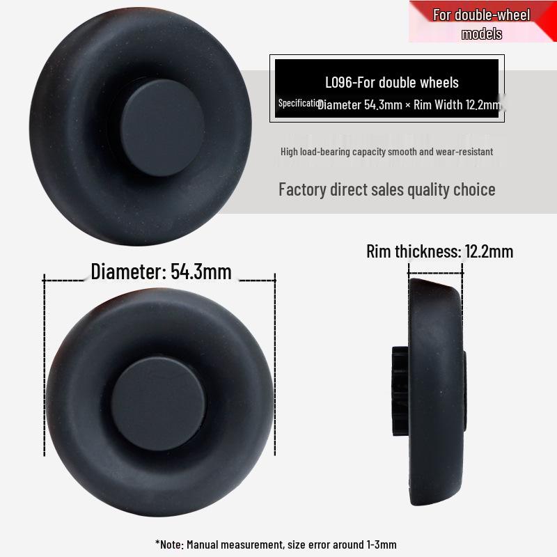 Universal Wheel Replacement for Luggage Suitcase: Leather Caster Rubber Roller Rim Repair Accessories