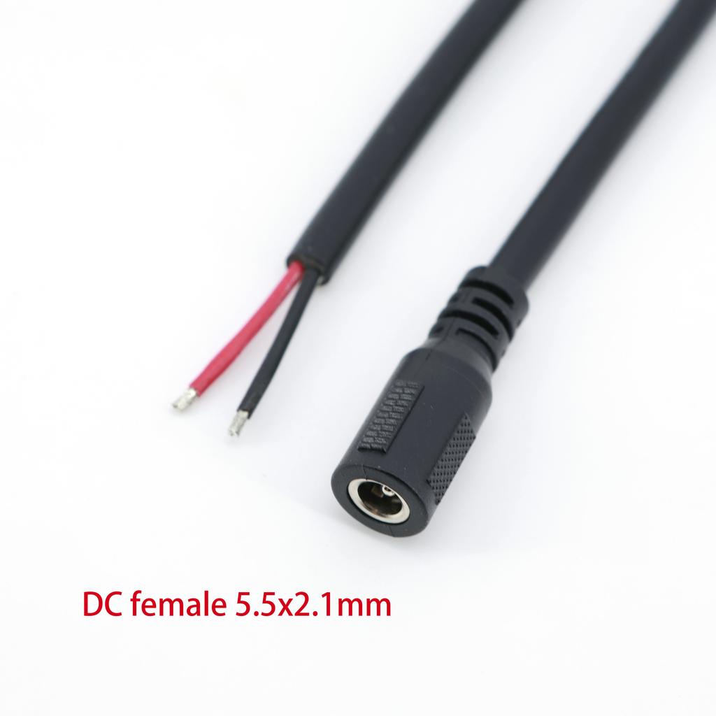 18cm 12V 16awg DC Mannelijke Vrouwelijke Connector Stroom Jack Kabel Adapter Stekker Levering 10A 5.5x2.1 5.5x2.5MM voor CCTV Camera led strip