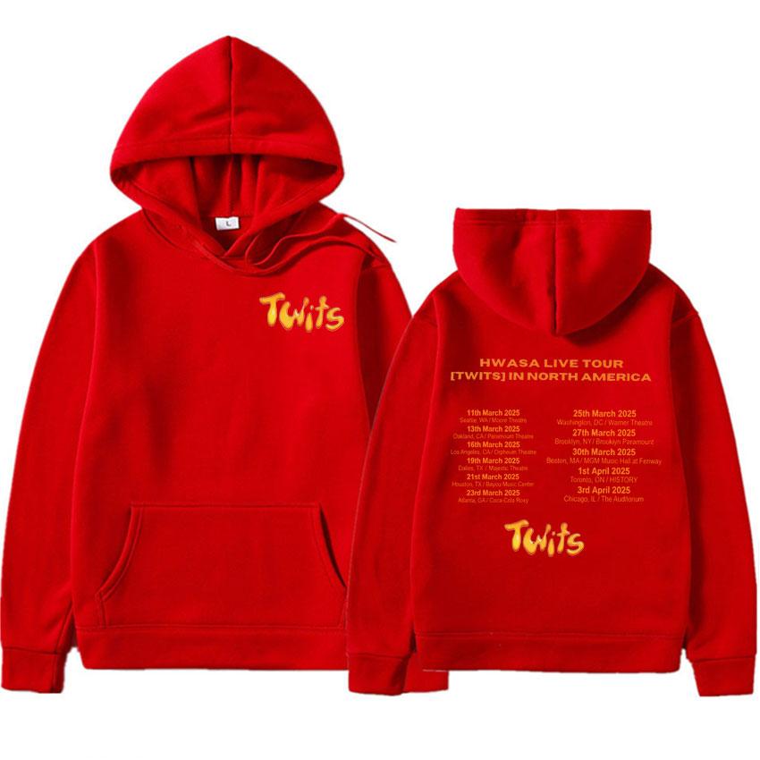 Hwasa Live Tour Twits Print Hoodies High Quality Hipster Womens Fleece Sweatshirts Oversized Trendy  Y2K Clothes Hoodie