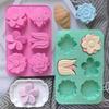 Moule en Silicone en Forme de Fleur à 6 Cavités de Tulipe Adapté pour Savon Bougie Fabrication à la Main Bricolage Gâteau Chocolat Dessert Moule de Cuisson