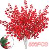 500PC סימולציה מלאכותית ברי אדום יער קישוט ערב חג המולד עשה זאת בעצמך משפחה מסיבת חג המולד קישוט סלון שולחן קפה שולחן שולחן קישוטים קטנים