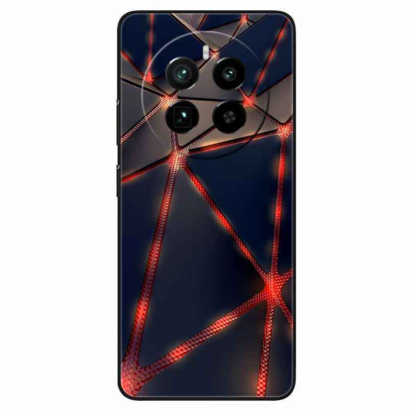 For Realme 12 4G Case Black Silicone Lovely Cute Soft TPU Phone Cases On Realme12 4G Protect Bumper Cover Shell Coques 6.67''