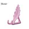 Cute Desk Gadgets Leaf Shaped Phone Stand, 3D Printed Mobile Holder with Double Small Stand for Home Hook Support, Creative Hands Free Video