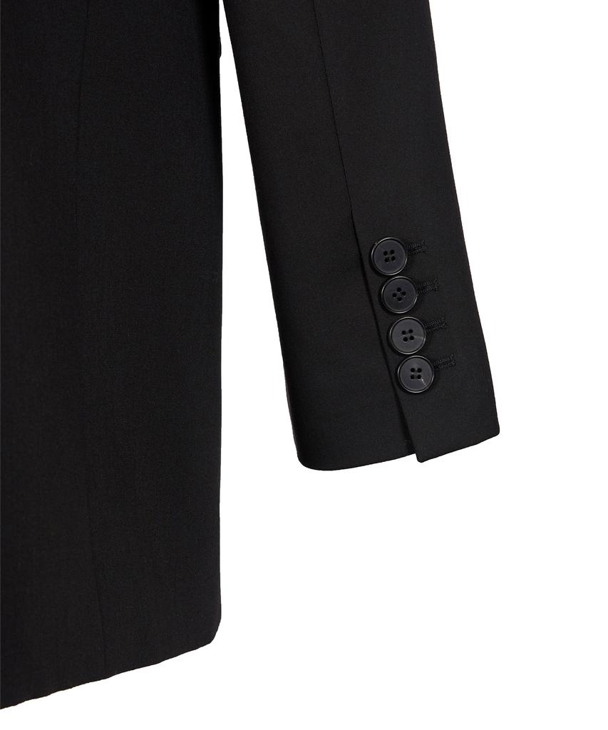 West Grand Boulevard Libre Oversized Wool Blended Double Blazer Black