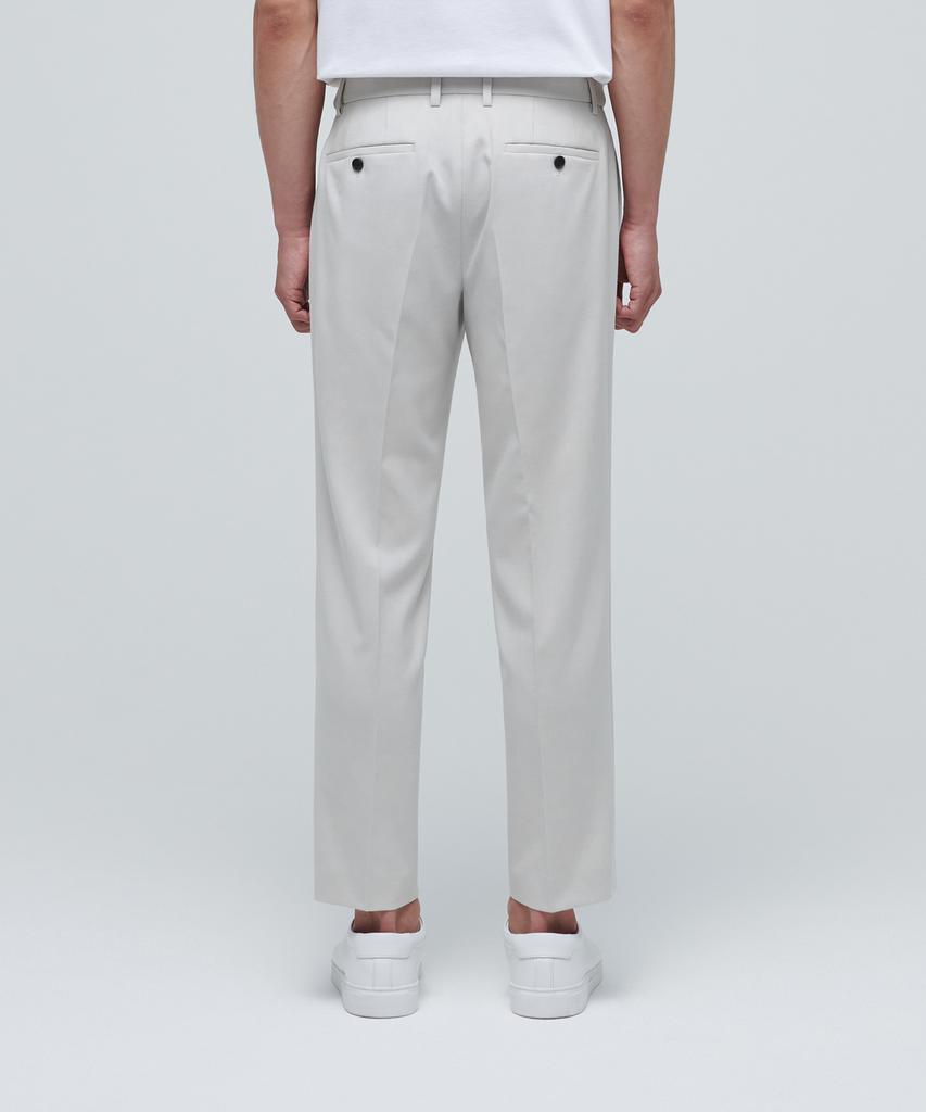 MUSINSA STANDARD Lightweight Tapered Hidden Banding Crop Slacks [Dusty Cream]