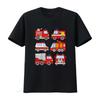 Fire Truck T Shirt Boys Toddlers Emergency Vehicle Vintage Washed Top For Everyday Wear Graphic Fashion Streetwear Soft