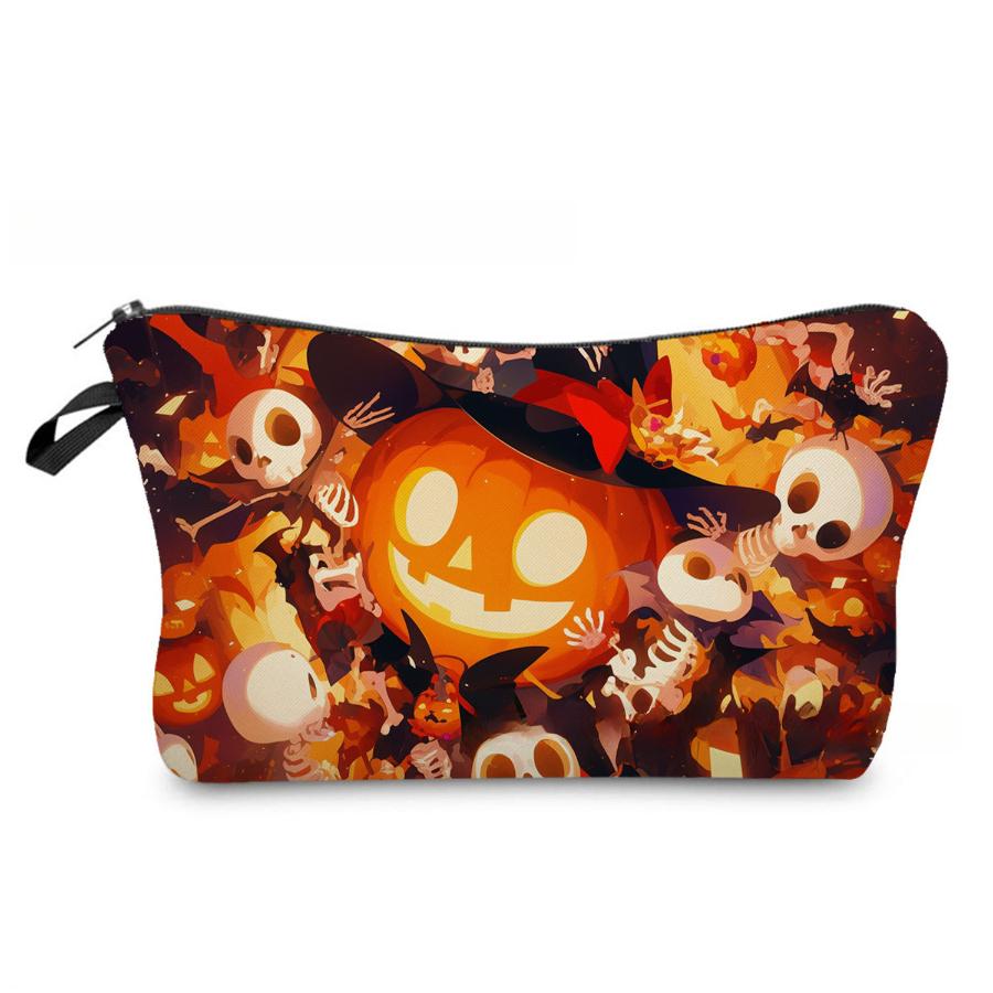 Dames Skeletprint Make-up Tas Toiletartikelen Organizer Reiskoffer 6963 KTB