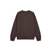 Nike Solid Color Logo Crew Neck Sweatshirt Men Tops Brown DX1362-237