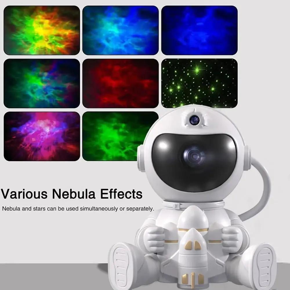 Astronaut Galaxy Projector 8 Color Nebula & Galaxy Night Light, Auto Timer, Remote Control, Portable Space Gift for Boys Girls