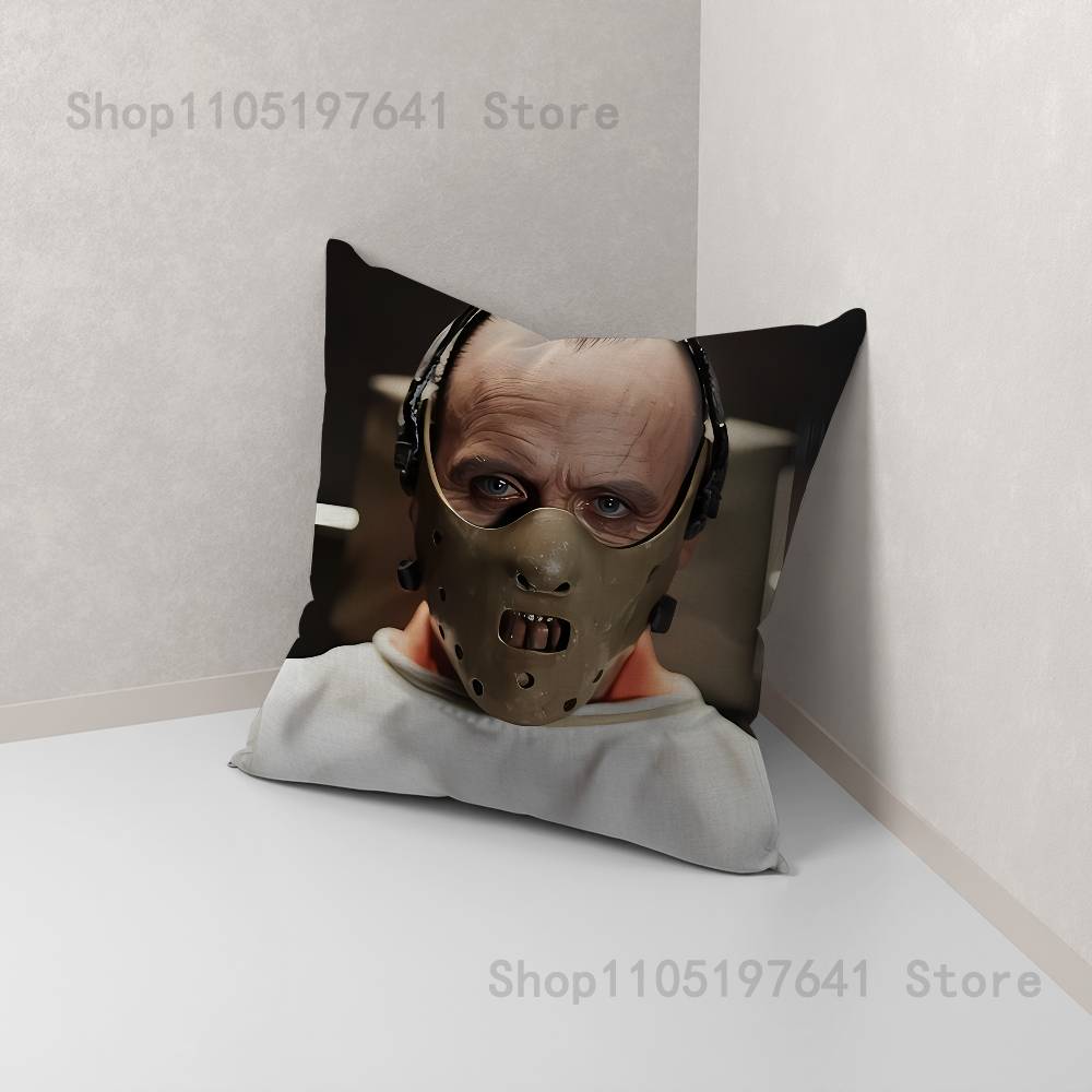 Mads Mikkelsen H-Hannibal Face Pillow Case cartoon anime peripheralsBedroom Sofa Decorative Cushion Cover Soft Cushion Cover