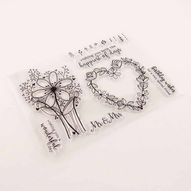 Leaf Flower Branch Transparent Silicone Clear Stamps for Seal DIY Scrapbooking Photo Album Decor Art Plant