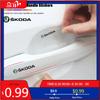 Car Sticker 8Pcs Car Door Bowl Handle Anti-scratch Stickers Protective Films For Skoda Octavia 2 Superb Kodiaq Rapid Karoq Fabia