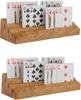 Eximious India Wooden Playing Card Holder for Table Games, Card Storage and Display Card Holders for of 2, for Adults Seniors Kids,...