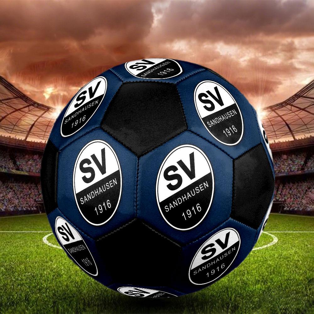 1 Stück SV Sandhausen Logo Größe 5 Fußball PrahaHallenfußball Ball Bunt Alle Altersgruppen Maschinengenäht PVC Wettkampfbereit Langlebig Hoher Rückprall