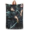 Mist Hashira Muichiro Tokito Blankets Anime Demon Slayer Wool Awesome Warm Throw Blankets for Bed Sofa Decoration