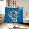1PC ASTRO BOT Custom Name Patterned Flannel Blanket Suitable For All Seasons for Home Decor Warmth and Comfort Gifts Holiday Present