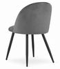 BELLO chair - dark gray velvet / black legs x 1