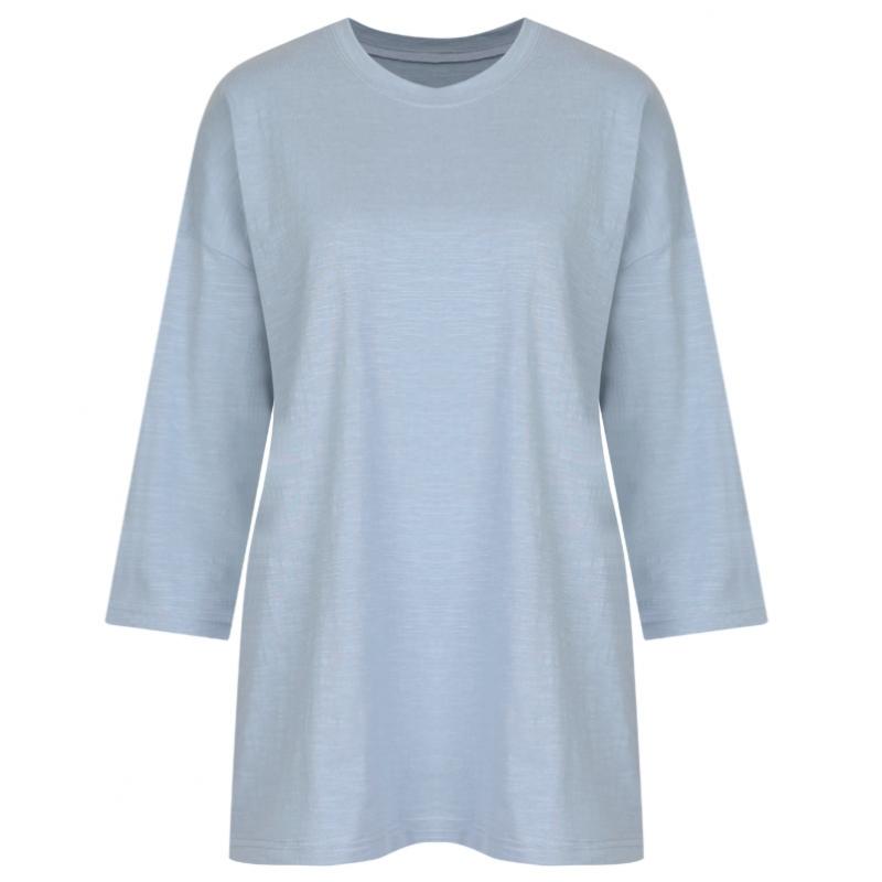 Shop   Loose FiT Slub Box 3 4 Sleeve CoTTon T shirT Black Dai Wsh 1012