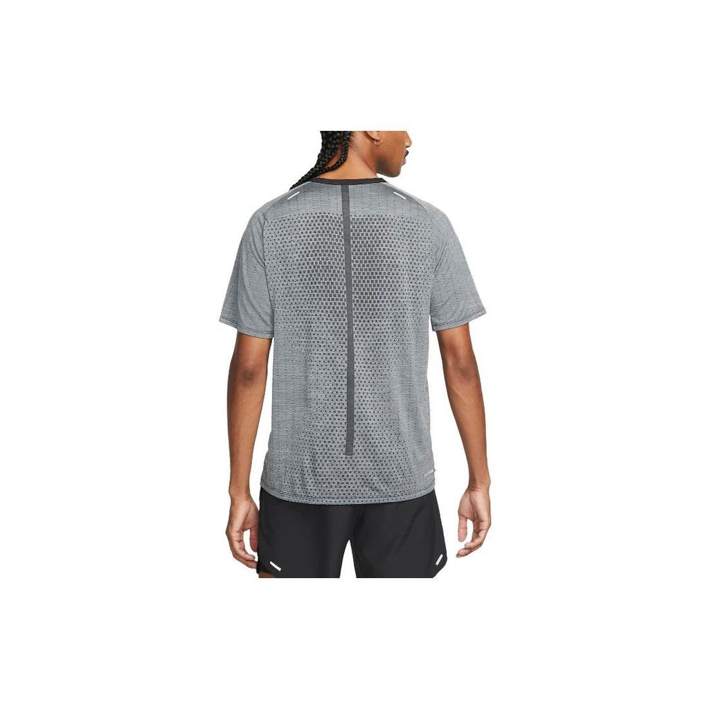 Nike All-Over Print Logo Crew Neck T-Shirt Men Tops Grey DM4753-010