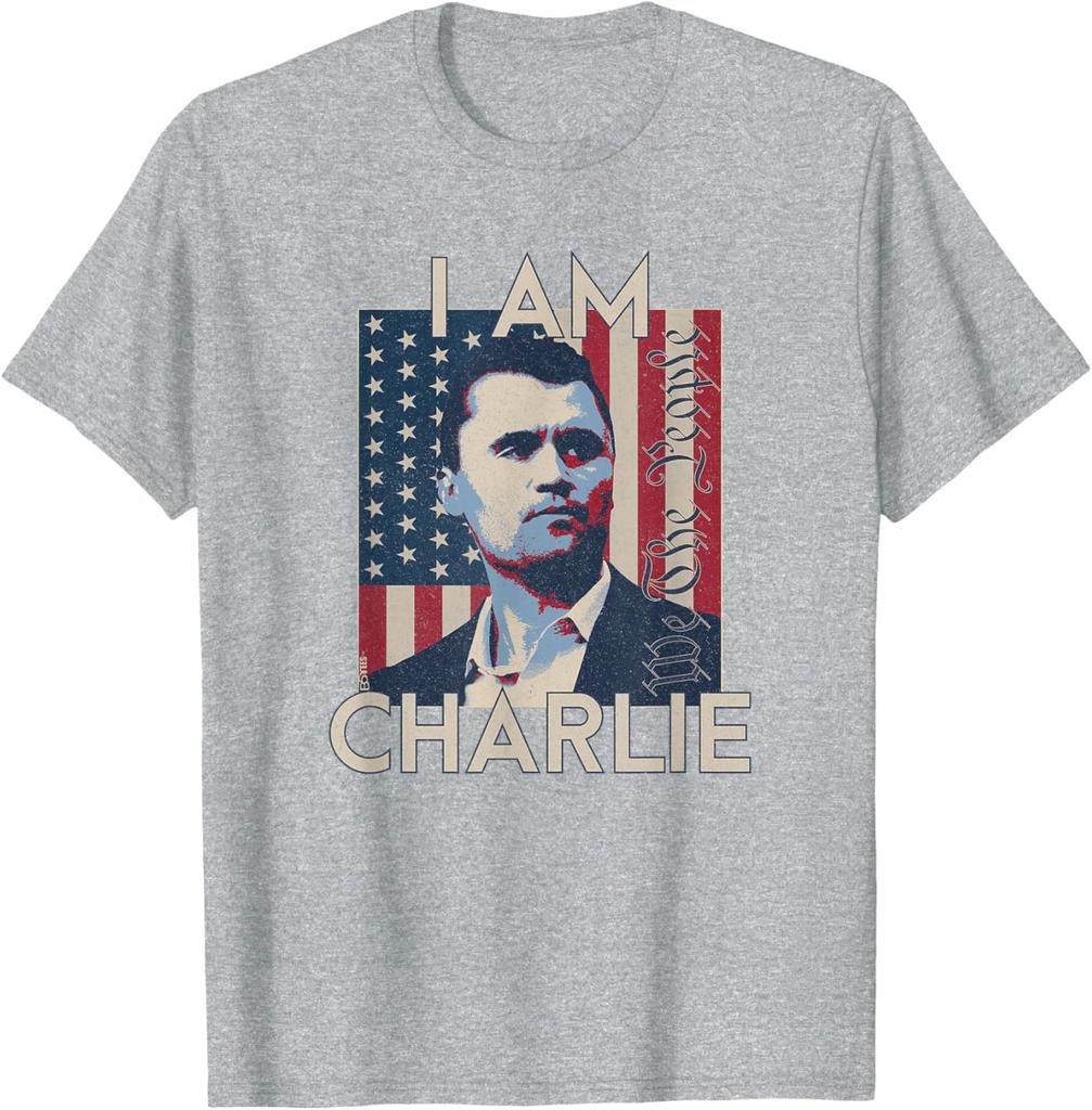 Jag Är Charlie, Vi Folket, Kom Ihåg Kirk, Amerikansk Flagga Unisex T-shirt Herr Dam Toppar