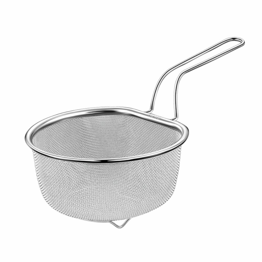Wood Grain Wood 304 Stainless Steel Skimmer High Feet Kitchen Sieve Filter Spoon Noodle