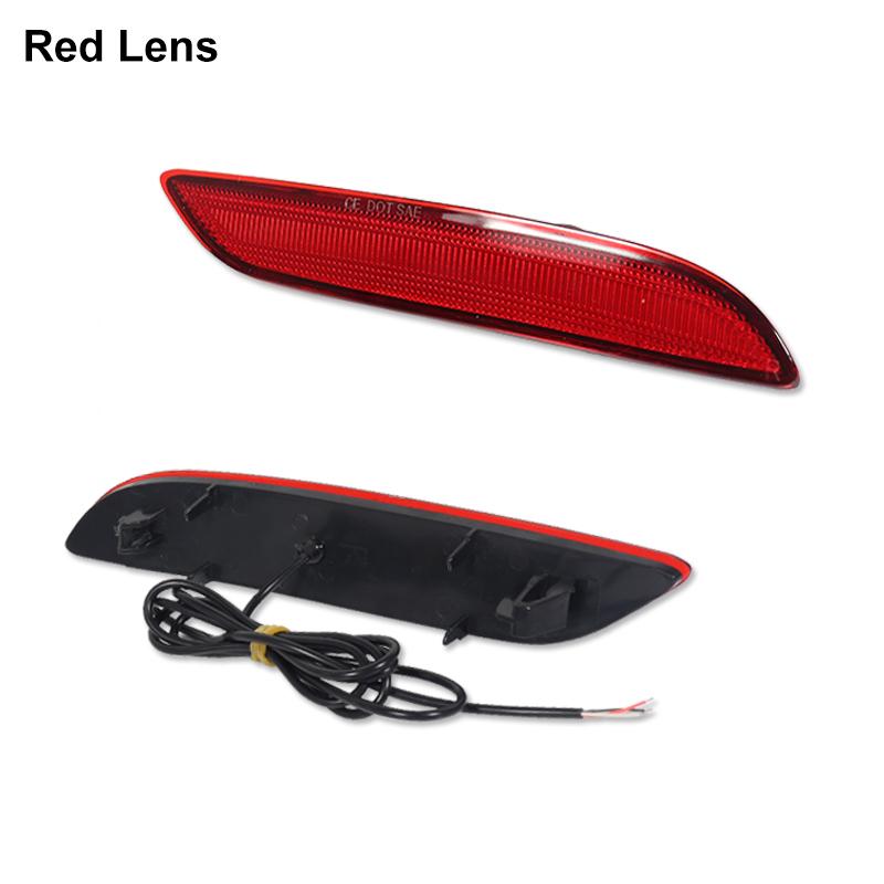 2pcs For 2017-2023 Chrysler & Pacifica Voyager Bumper Reflector Lights Function as Tail, Brake & Rear Fog Lamps Re