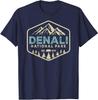Retro Denali National Park Mountains Nature Vintage Hiking T-Shirt