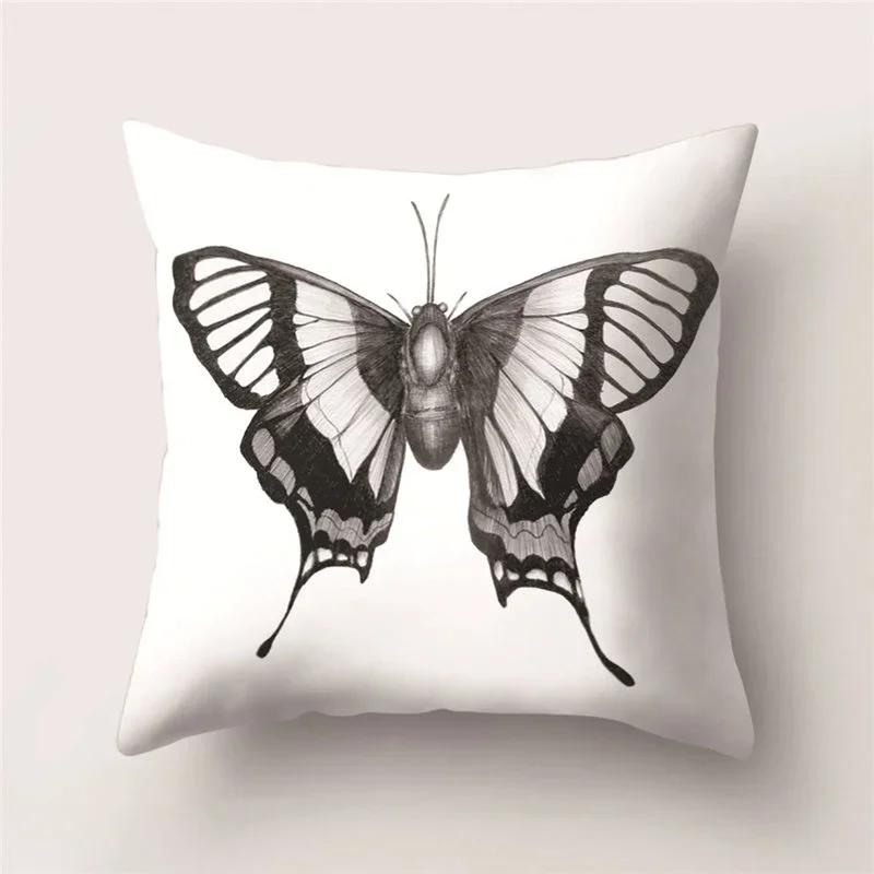 Decorative Home Pillows Retro Butterfly Soft Throw Pillow Cover For Living Room For Sofa Couch Cushion Cover X Pillow 89P