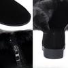 Bottes de neige pour femmes 2024 Hiver Nouveau Cuir givré Bottes en coton épaissi à semelles plates et Chaussures en coton surdimensionnées en peluche pour femmes