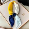 Square Scarf for Women's New Printed Imitation Silk Clothing Decoration Spring and Autumn Scarf Literary and Versatile Small Scarf Headband Tie Pack