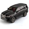 1/24 Lexus LX600 SUV Kovový Model Auta Zvuk a Světlo Stahovací Dětská Hračka Sběratelský Předmět Dárek k Narozeninám