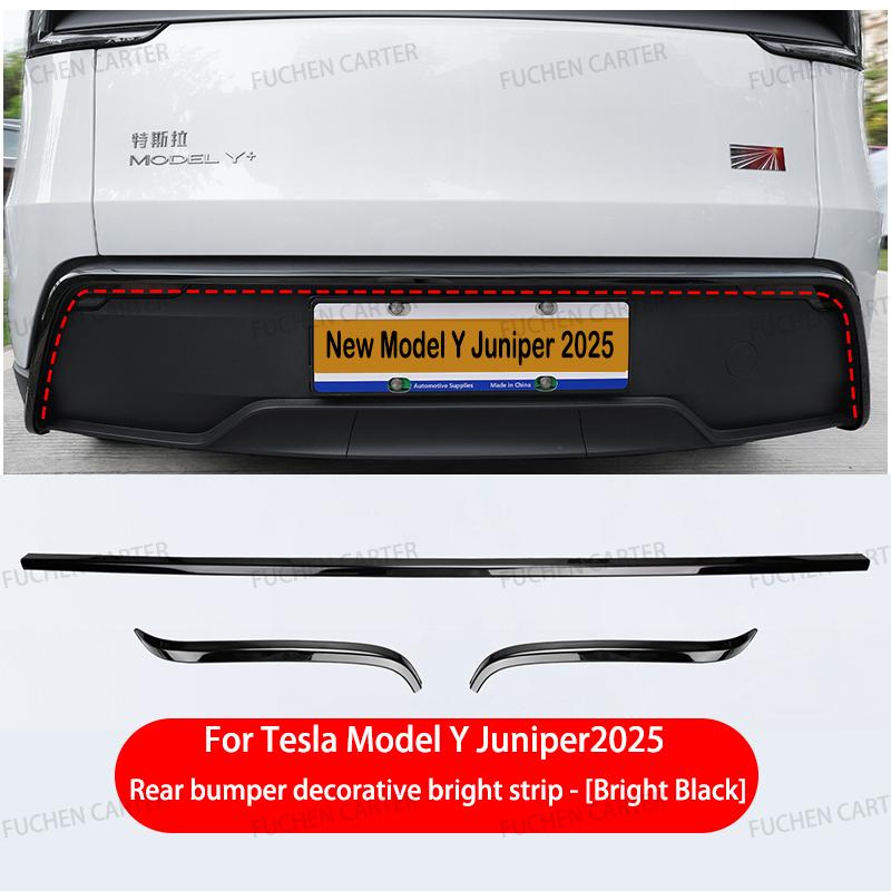 Für Tesla Neues ModelY Juniper 2025 2026 Auto Edelstahl Hinterer Stoßfängerabdeckung Schutz Kollisionsschutzleiste Zierleiste Zubehör