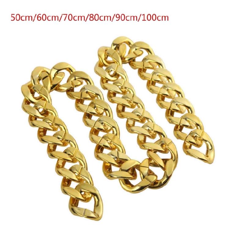 Big Chunky Necklace Rapper Fake Gold Chain Costume Performance Props Jewelry