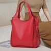 Qiandian Ladies 2024 Cowhide Shoulder Tote: Fashionable, All-Match, Large Capacity Handbag