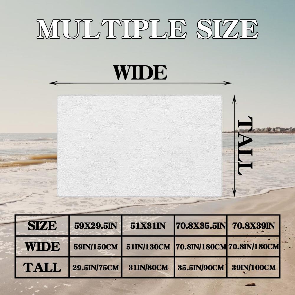 1 Serviette de plage personnalisée avec un joueur de football - Fabriquée en microfibre douce, très absorbante, légère