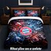 Bayern Munich Design Bed Bedding Set 1 Duvet Cover + 2 Pillowcases Soft Breathable Household Bed Linens