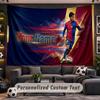 Wall Hanging Tapestry Custom NameLamine Yamal Pattern Personalized Printed Fabric Wall Decor