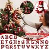 2D 26 Letter  Christmas Ornaments Acrylic Flat Christmas Tree Home Decorations Ornaments