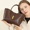 New Top Layer Vegetable Tanned Cowhide Tote Bag Niche Fashion Commuter Handbag Women's Crossbody Bag