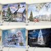 Kristal Kerstboom Muur Decor Achtergrond Doek Kerst Kunst Muur Hangend Tapijt Kerst Sneeuwvlokken Home Decor Tapijt