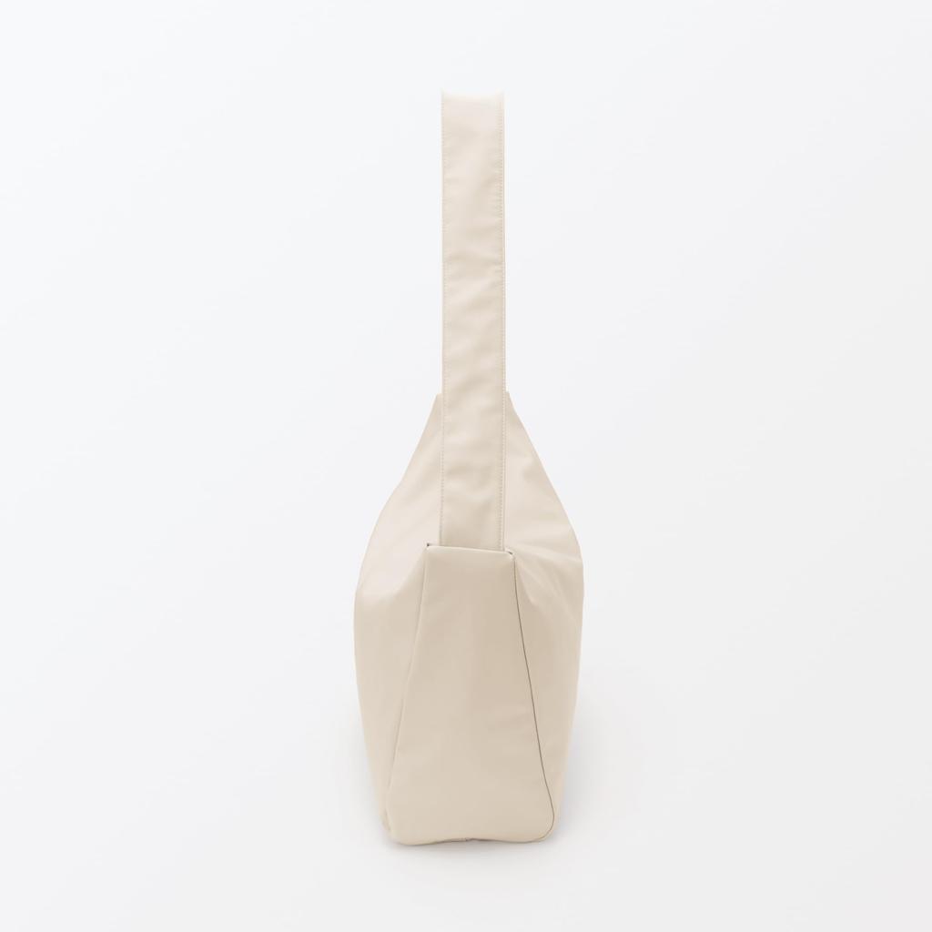 MUJI Square Shoulder Bag Made with Plant-Based Materials, Unisex, Adult, EFD02A4A, Off-White