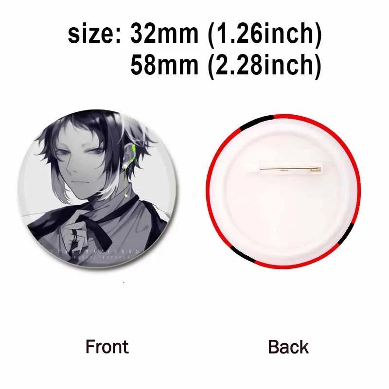 32/44/58MM Anime Lapel Pins, Cute Cartoon Brooches, Badge for Bag Hat, Jewelry Gifts, Nakajima Dazai Osamu Nakahara Chuya