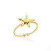 Roestvrij Staal Zeester Open Ringen voor Vrouwen Goudkleurig Geometrische Verstelbare Ring Bruiloft Feest Mode Sieraden Cadeau Anillos