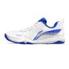 Li Ning Table Tennis Shoes Comfortable Simple Shock Absorption Support Breathable Non-Slip Low-Top Training Shoes Unisex Sneaker White Blue APTU005-1