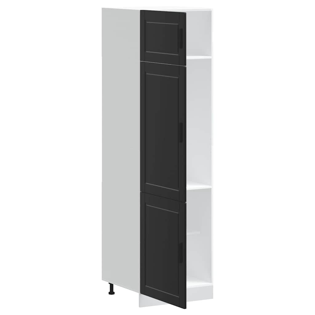 Vidaxl Kitchen Cabinet, Porto, Black, Wood-based Material