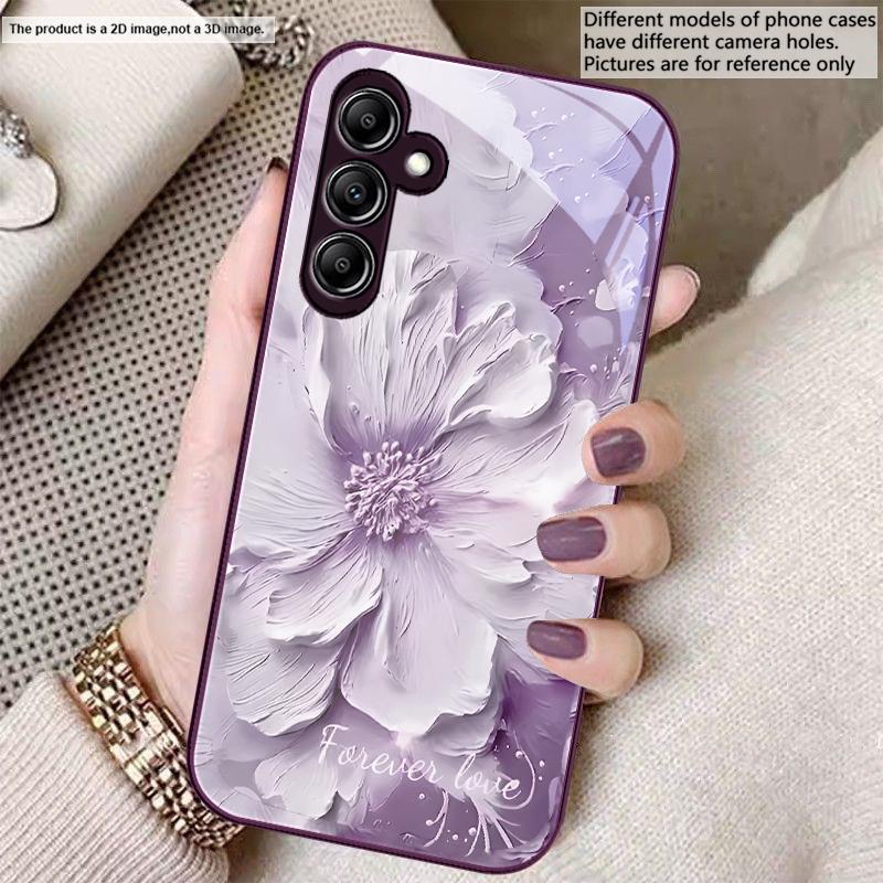 Plants In Oil Painting For Samsung A20 30 22 23 24 25 26 31 32 A33 34 35 42 50 51 52 53 54 55 56 70 71 72 73 Glass Phone Case