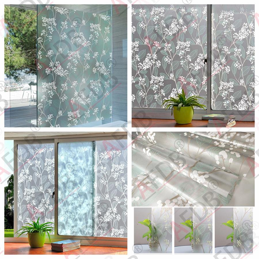 Matte Frosted Window Film Privacy Sun Blocking Self Adhesive Window Covering Opaque Vinyl Glass Shade Film For Bathroom Quality