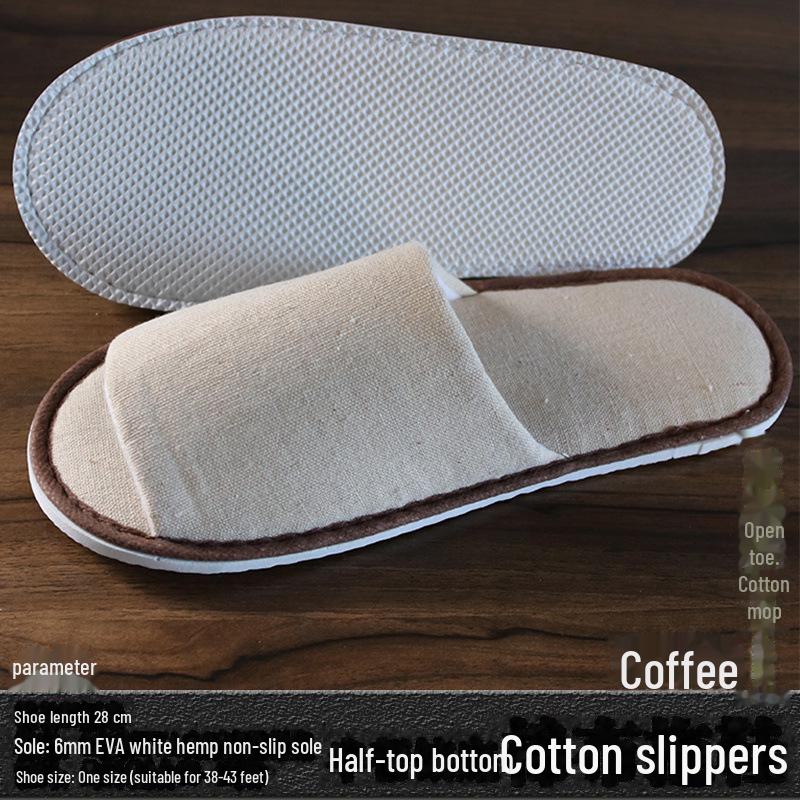 "Thickened Disposable Hotel Room Cotton Slippers"