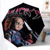 1pc Chucky Horror Doll Automatic Open/Close Umbrella Folding Umbrella, Portable Compact Travel Umbrella, Birthday/Christmas Gift for Men & Women