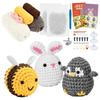 Wolgaren Schattig Dier Haakpakket Set Kerstcadeau Leuk DIY Knutselen Haakpakket voor Beginners Haakpakket Knutsel Liefhebbers Breigereedschap